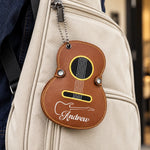 Custom Name Guitar Gifts for Guitarists - Personalized Guitar-Shaped Picks Storage Case