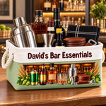 Custom Name Bar Essentials Gifts - Personalized Storage Basket