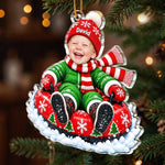 Custom Photo Christmas Gifts for Family - Personalized Acrylic Ornament