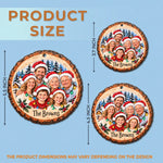 Custom Family Photo Christmas Keepsake Gifts - Personalized Wooden Ornament