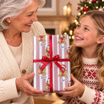 Custom Photo and Name Christmas Gifts for Family - Personalized Wrapping Paper