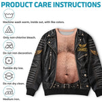Custom Name Funny Biker Christmas Gifts for Couples - Personalized Ugly Sweatshirt