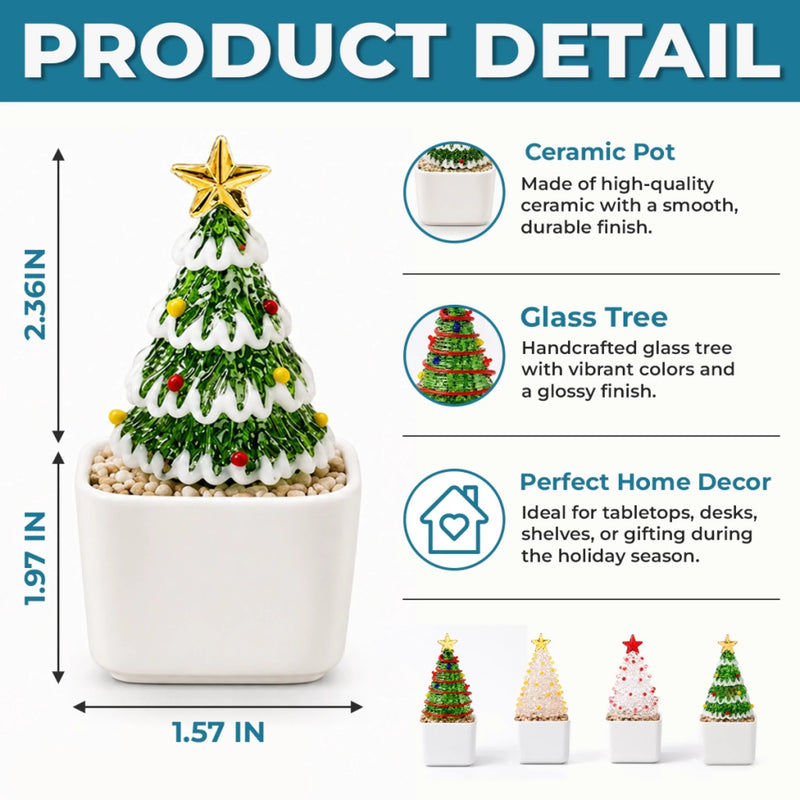 Custom Photo and Name Christmas Tree Keepsake for Kids - Personalized Glass Everlasting Christmas