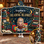 Custom Name Reading Gifts for Book Lovers - Personalized Snuggle Blanket