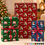 Custom Name Christmas Gift Wrap For Families - Personalized Wrapping Paper