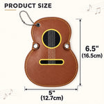 Custom Initials Guitar Lover Gift - Personalized Guitar-Shaped Picks Storage Case