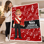 Custom Name Marching Band Gifts For Kids - Personalized Blanket