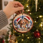 Custom Family Photo Christmas Keepsake Gifts - Personalized Wooden Ornament