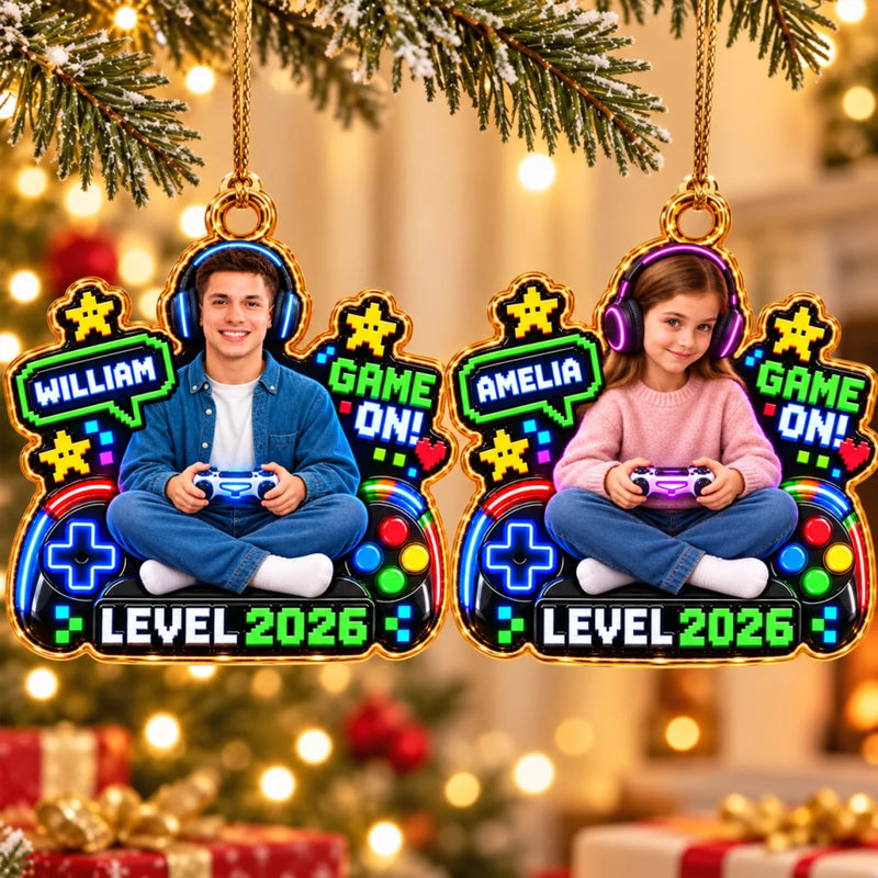Custom Photo Game On Gifts For Kids, Gamers, Gaming Lovers - Personalized Acrylic Ornament