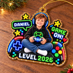 Custom Photo Game On Gifts For Kids, Gamers, Gaming Lovers - Personalized Acrylic Ornament