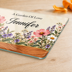 Custom Name Garden Of Love Gifts For Women - Personalized Glass Cutting Board