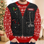 Custom Photo Biker Christmas Gifts for Men - Personalized Ugly Sweatshirt