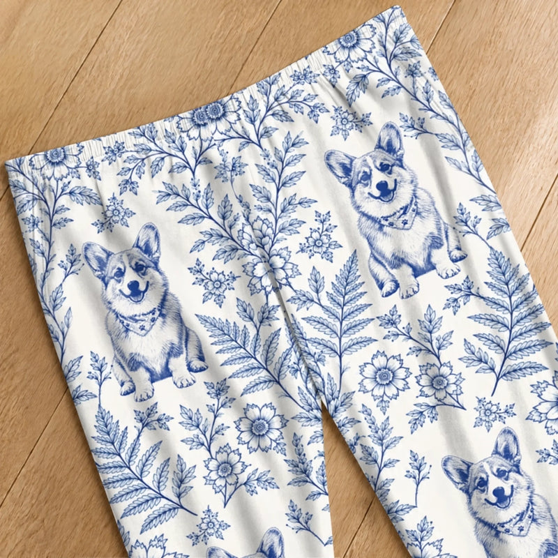 Custom Pet Photo Floral Gifts For Dog And Cat Lovers - Personalized Pajamas Pants