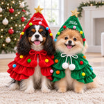 Custom Name Christmas Gifts For Dogs, Cats, Pet Lovers - Personalized Pet Christmas Cape