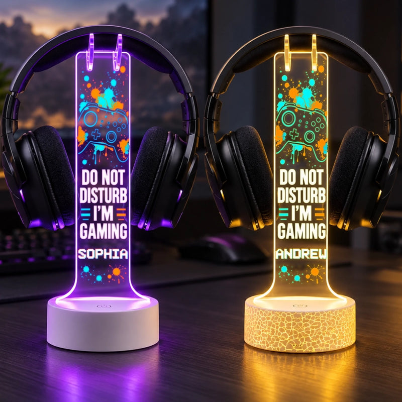 Custom Name Gaming Gifts for Gamers - Personalized Headphone Stand