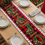 Custom Christmas Name and Initial Family Decor - Personalized Table Runner