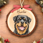 Custom Photo Pet Portrait Dog Cat Lover Gifts For Pet Lovers - Personalized Wood Slice Ornament