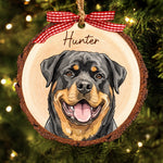 Custom Photo Pet Portrait Dog Cat Lover Gifts For Pet Lovers - Personalized Wood Slice Ornament
