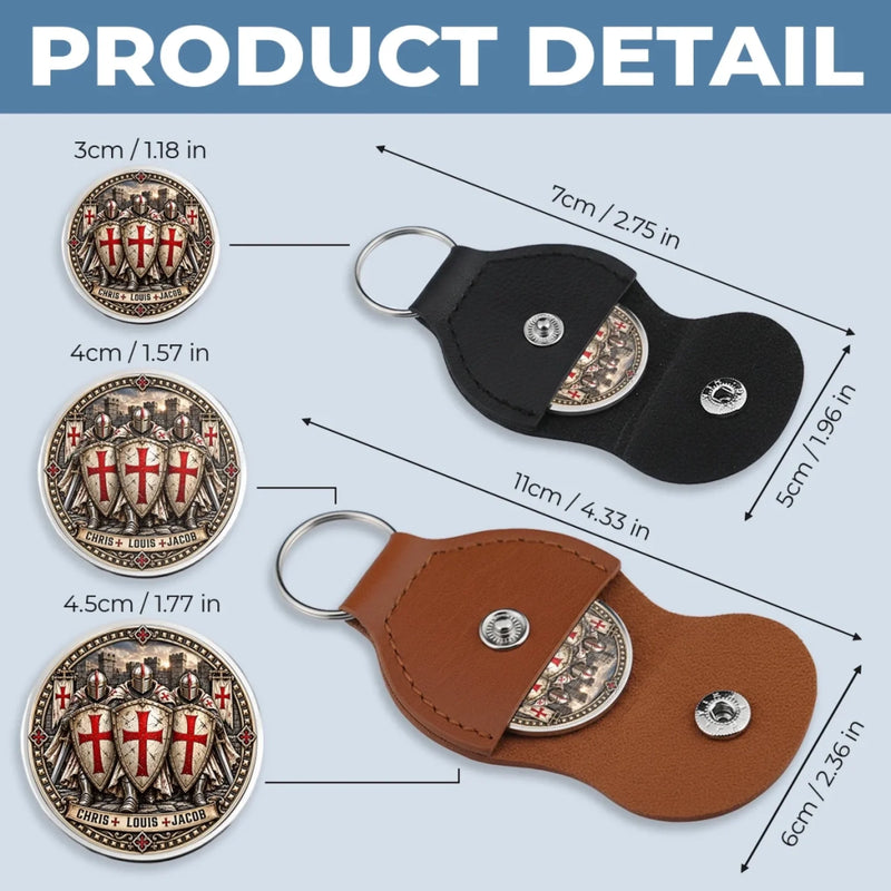 Custom Name Medieval Knight Brother Gifts - Personalized Pocket Hug