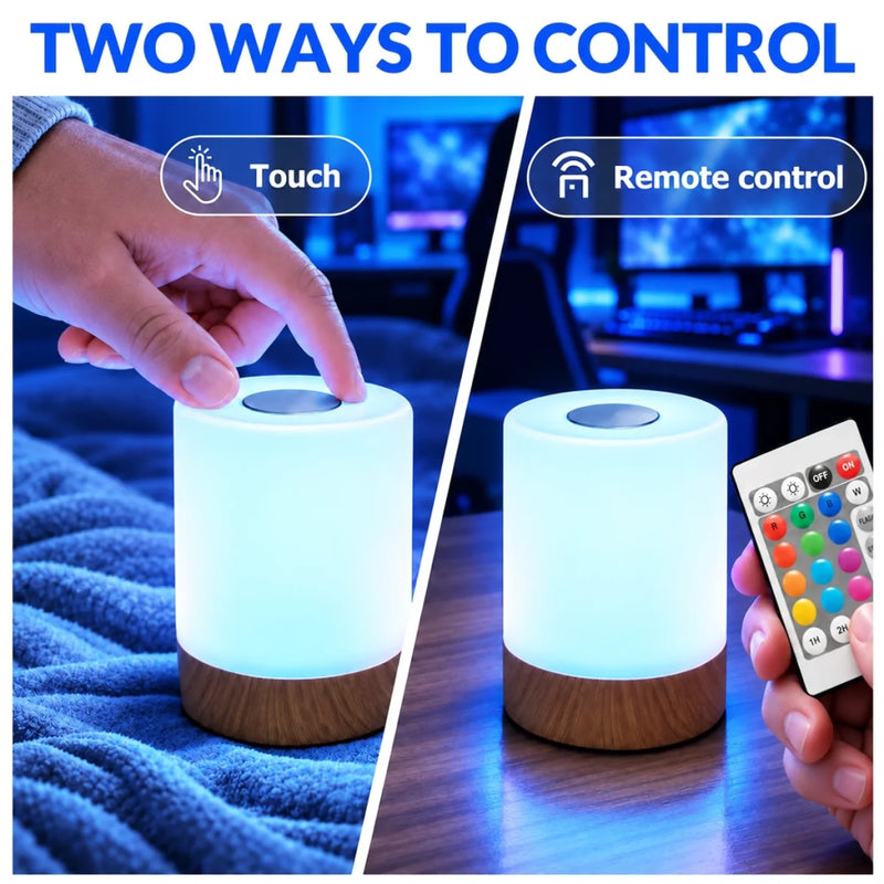 Custom Name Gamer Gifts For Game Lovers - Personalized Dimmable Touch Night Light