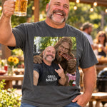 Custom Photo Grill Master Bigfoot Gifts for Men - Personalized Comfort T-Shirt