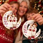 Custom Name Grandma Christmas Keepsake Gifts For Grandma, Grandkids - Personalized Acrylic Ornament - To The Moon