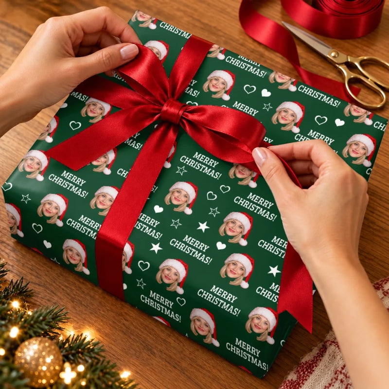 Custom Photo Christmas Gifts For Couples - Personalized Wrapping Paper
