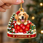 Custom Pet Portrait Christmas Keepsake Gifts - Personalized Acrylic Ornament