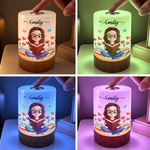 Custom Name Reading Gifts for Girls - Personalized Dimmable Touch Night Light