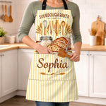 Custom Name Sourdough Baking Gifts For Bakers - Personalized Apron With Pocket