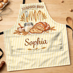 Custom Name Sourdough Baking Gifts For Bakers - Personalized Apron With Pocket