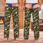 Custom Name Patriotic Deer Hunting Gifts For Men - Personalized Pajamas Pants