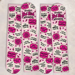 Custom Sassy Affirmation Gifts for Women - Personalized Crew Socks
