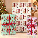 Custom Photo Name Christmas Gifts for Kids - Personalized Wrapping Paper