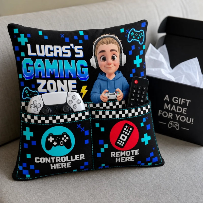 Custom Name Gaming Zone Gifts For Game Lovers - Personalized Pocket Pillow