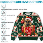 Custom Pet Photo Christmas Gift Box Gifts For Dog And Cat Lovers, Pet Lovers - Personalized Ugly Sweatshirt