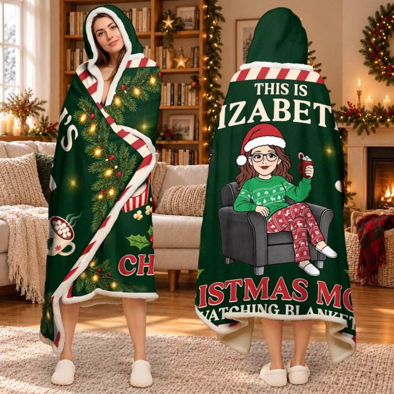 Custom Name Christmas Movie Gifts for Women - Personalized Snuggle Blanket
