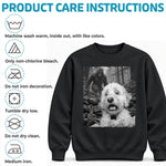 Custom Pet Photo Bigfoot Christmas Gifts For Dog And Cat Lovers - Personalized Crewneck Pullover Sweatshirt