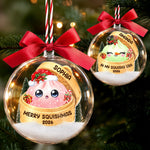 Custom Name Christmas Squishy Gifts - Personalized 3D Acrylic Ball Ornament