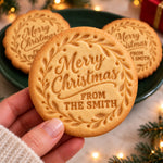 Custom Family Name Christmas Cookie Gifts - Personalized Cookie Stamp