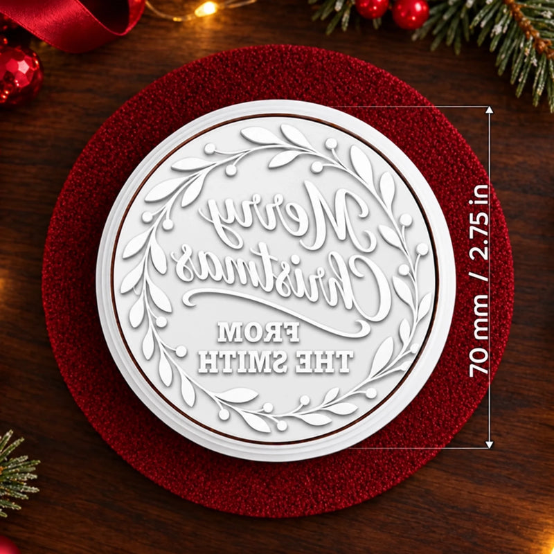 Custom Family Name Christmas Cookie Gifts - Personalized Cookie Stamp