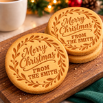 Custom Family Name Merry Christmas Cookie Gifts - Personalized Cookie Stamp