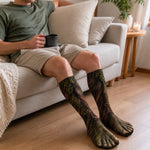 Custom Funny Hairy Feet Prank Gifts for Men and Women - Personalized Middle Tube Socks