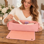 Custom Name Floral Hair Styling Gifts for Women - Personalized Hair Tools Travel Bag