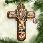 Custom Photo Memorial Dad Christmas Gifts - Personalized Wooden Ornament