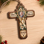 Custom Photo Memorial Dad Christmas Gifts - Personalized Wooden Ornament
