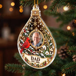 Custom Photo Memorial Christmas Gifts for Dad - Personalized Acrylic Ornament