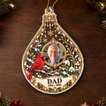 Custom Photo Memorial Christmas Gifts for Dad - Personalized Acrylic Ornament