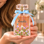 Custom Name Butterfly Flower Gifts For Women - Personalized Refillable Perfume Bottle