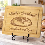 Custom Name Sourdough Bread Gifts For Bakers - Personalized Engraved Wooden Cutting Board